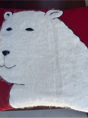 Crate & Barrel Polar Bear Throw Pillow